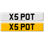 Registration X5 POT on DVLA retention certificate.