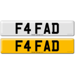 Registration F4 FAD on DVLA retention certificate.