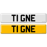 Registration T1 GNE on DVLA retention certificate.