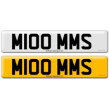 Registration M100 MMS on DVLA retention certificate.
