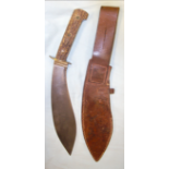 WW2 Chindit, Special Forces, Far East/ Burma Kukri Type Fighting Knife - Burma Market 12 M' EB'