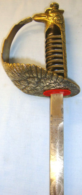 1930's/ WW2 Era Italian Royal Air Force (Regia Aeronautica ) Officer's Dress Sword With Etched Blade - Image 3 of 3