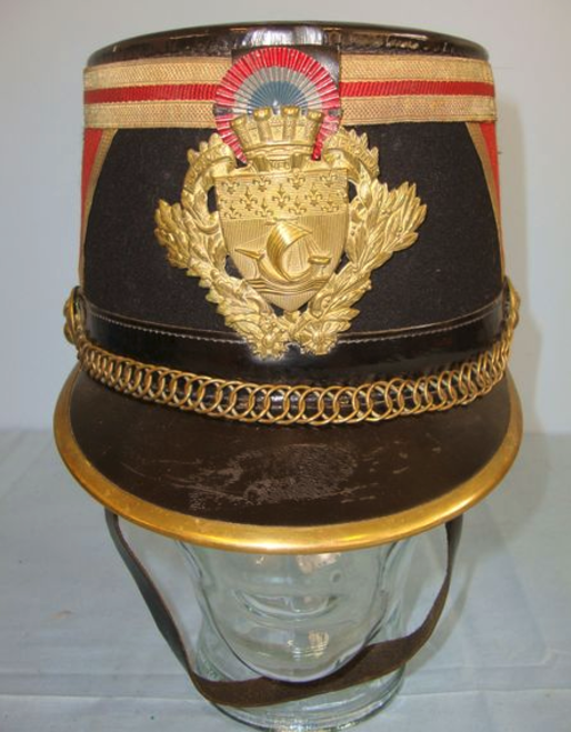 French Third Republic Republican Guard Model 1874 Shako By Barrau Paris With 'Paris Arms' Helmet