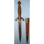 A Victorian Renaissance Form Prostitute's Dagger With Spanish Toledo Blade & Scabbard