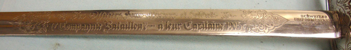 Original, 1905 dated, Pattern 1867, Swiss Infantry Officer's Sword And Scabbard - Bild 2 aus 3