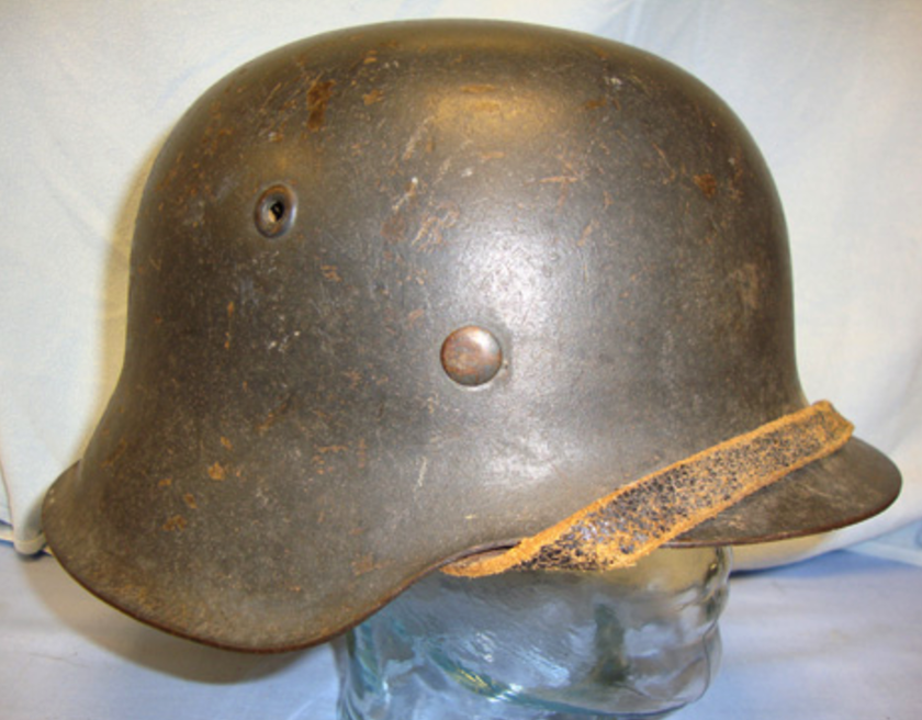 WW2, Single Decal, Luftwaffe Steel Combat Helmet With Liner & Chin Strap - Image 3 of 3