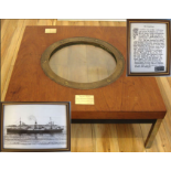 SS Catilian Porthole Rim Recovered From Scapa Flow With Porthole Glass From SMS Kronprinz Wilhelm