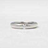 Cartier 18k White Gold 0.25ct Diamond Stackable Elipse Ring