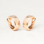 Cartier 18k Rose Gold Logo de Cartier Hoop Earrings