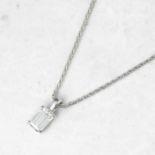 Unbranded 18k White Gold Emerald Cut 1.75ct Diamond Necklace
