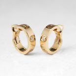 Cartier 18k Yellow Gold Diamond Love Earrings