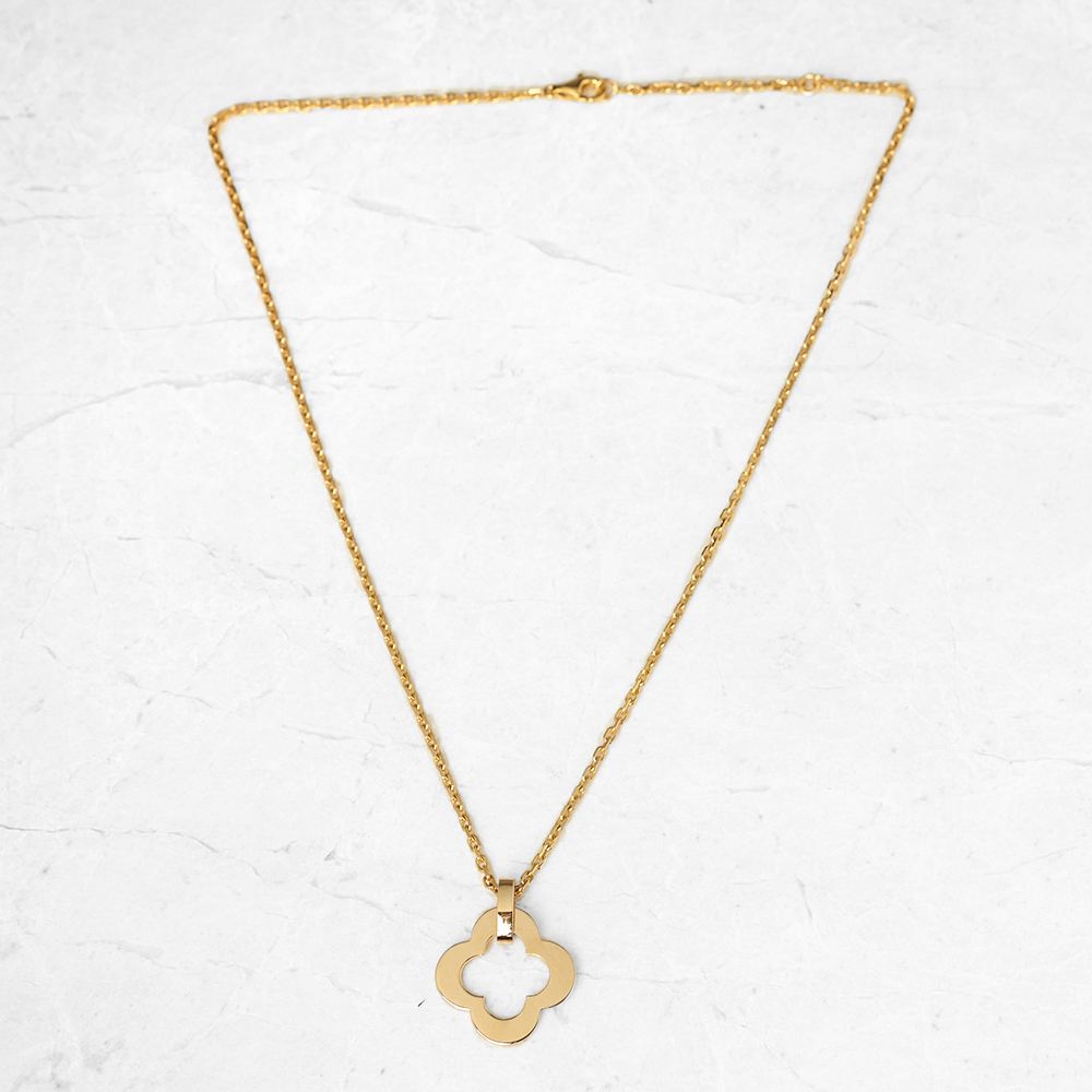 Van Cleef & Arpels 18k Yellow Gold Alhambra Necklace - Image 5 of 8