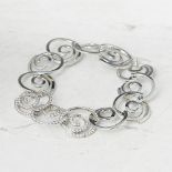 Breguet 18k White Gold 1.95ct Diamond Circle Link Bracelet