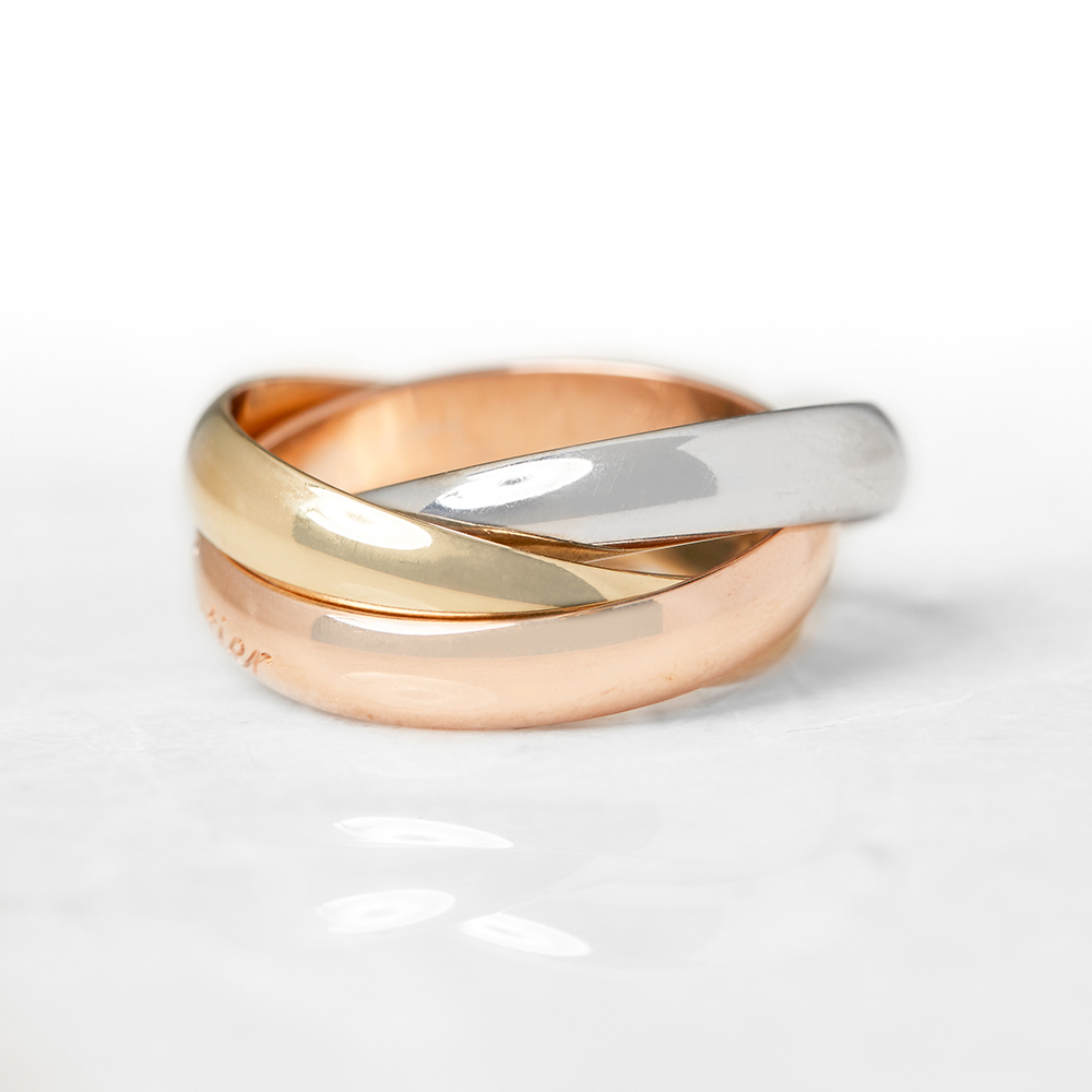 Cartier 18k Yellow, White & Rose Gold Trinity Ring - Image 3 of 8