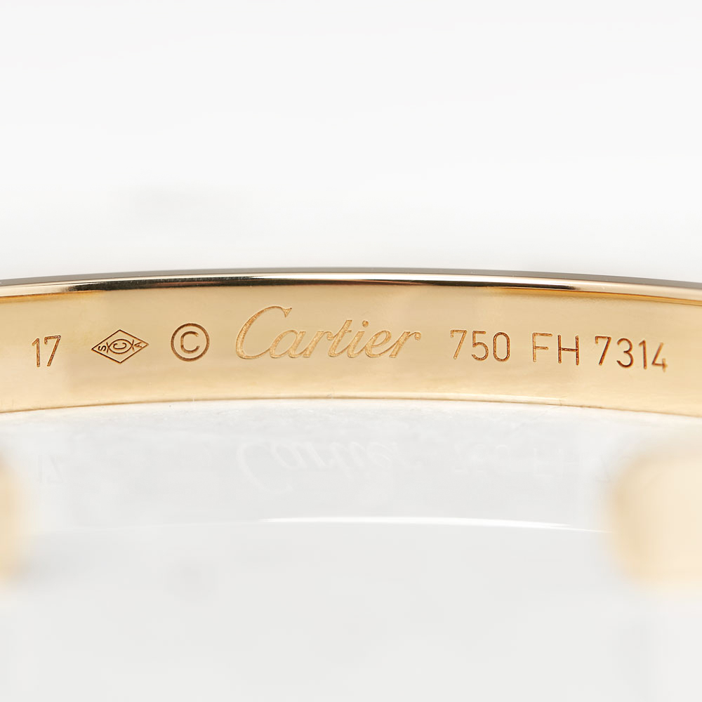 Cartier 18k Yellow Gold Open Love Cuff Bracelet - Image 5 of 6