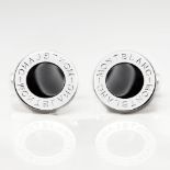 Montblanc Stainless Steel Black Onyx Iconic Cufflinks