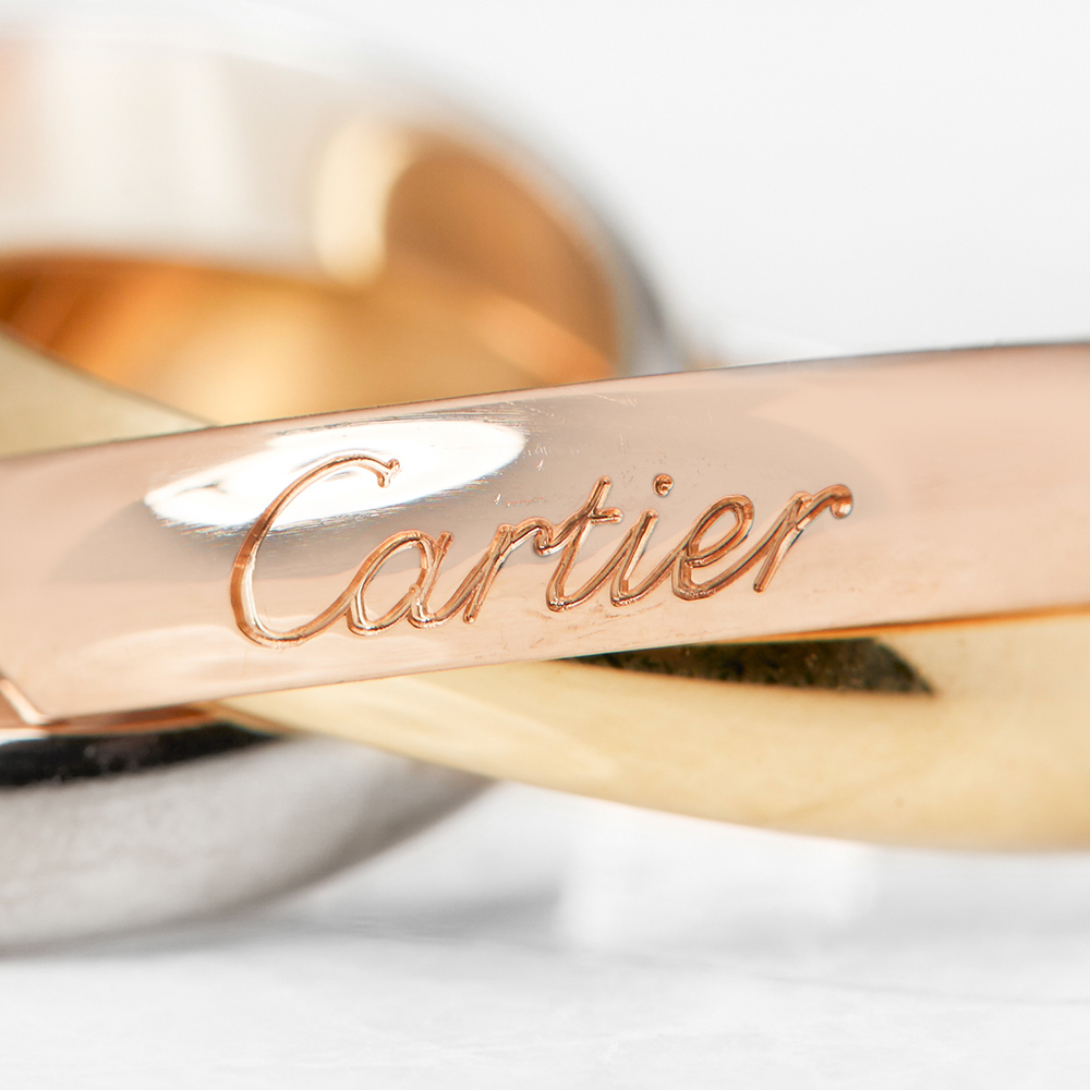 Cartier 18k Yellow, White & Rose Gold Trinity Ring - Image 4 of 8