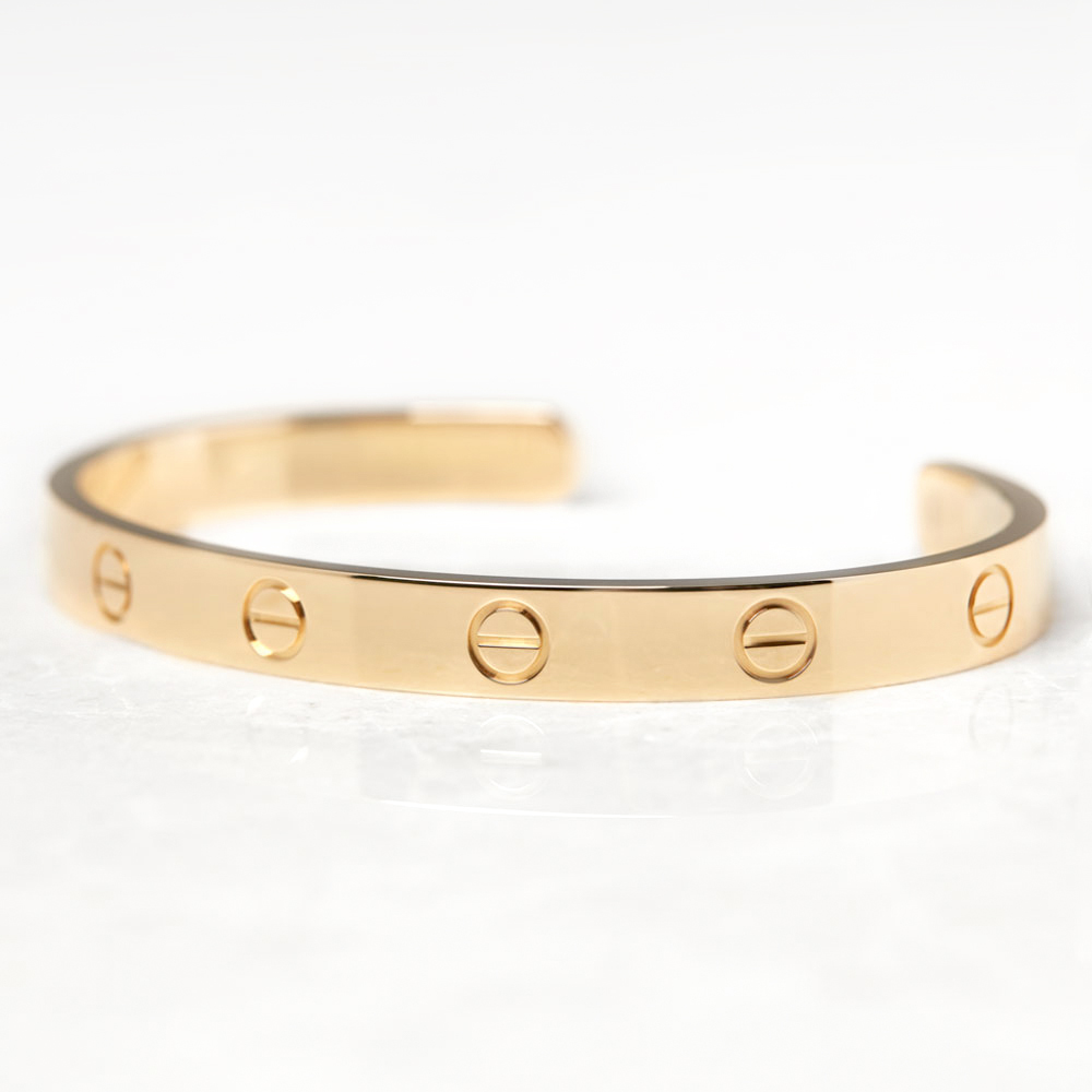 Cartier 18k Yellow Gold Open Love Cuff Bracelet - Image 6 of 6