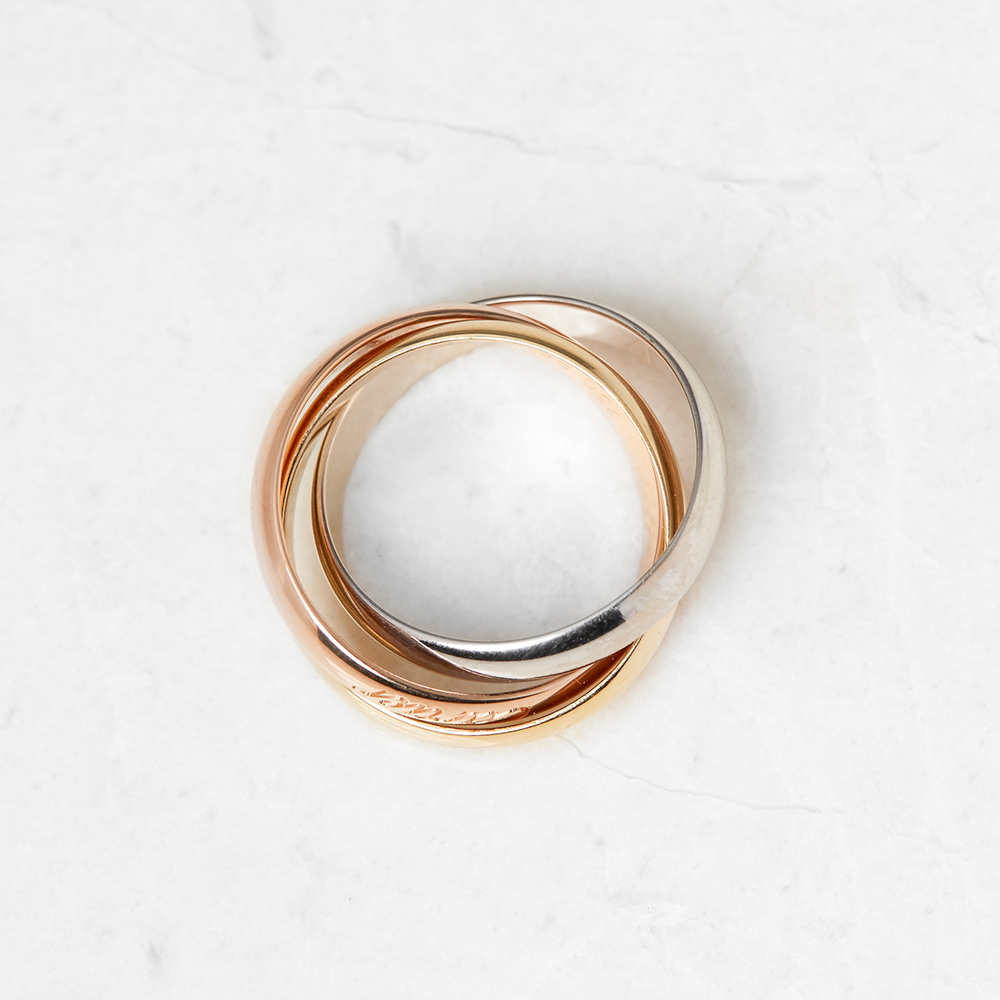 Cartier 18k Yellow, White & Rose Gold Trinity Ring - Image 5 of 8