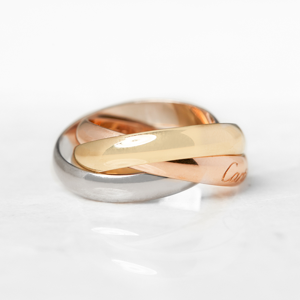 Cartier 18k Yellow, White & Rose Gold Trinity Ring - Image 2 of 8