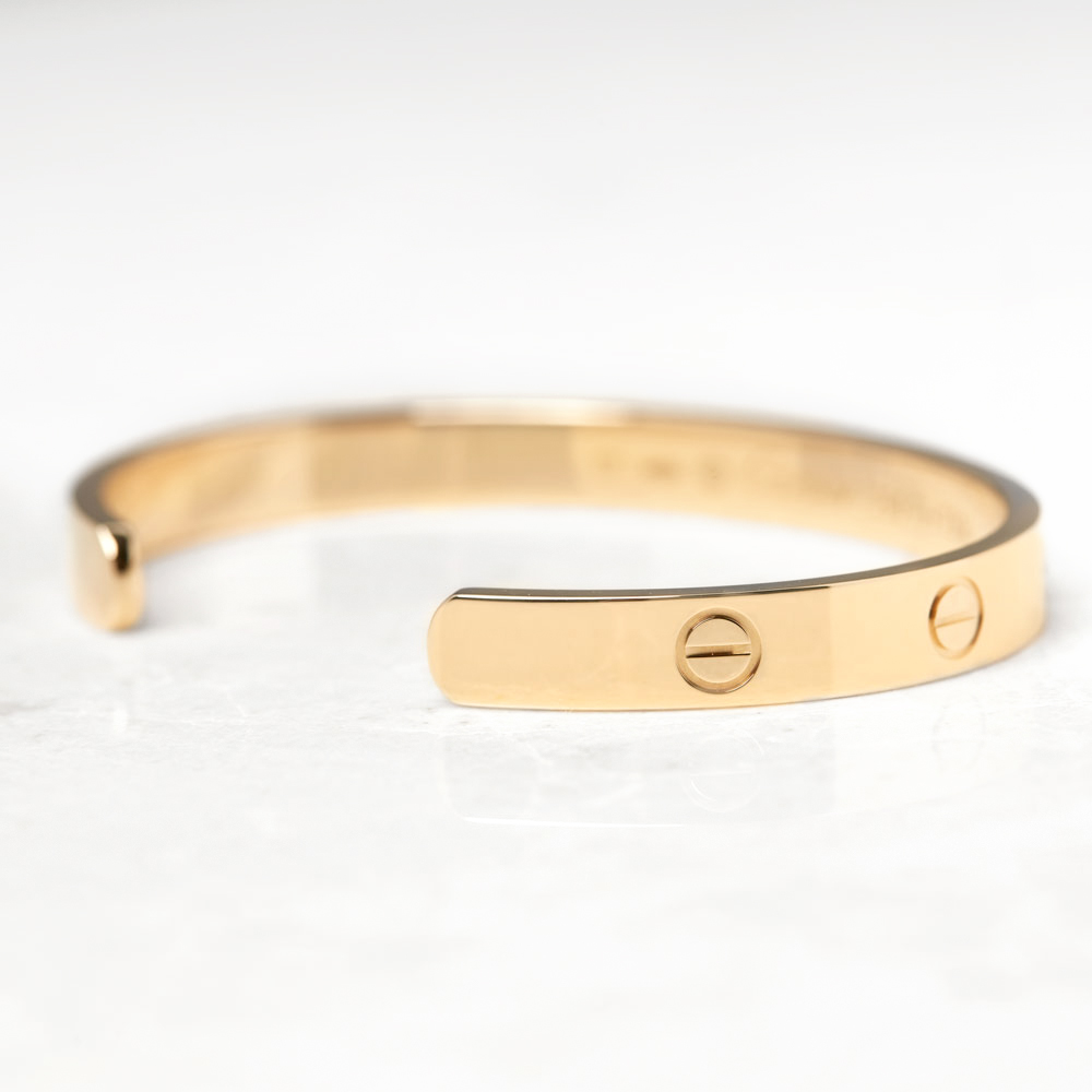 Cartier 18k Yellow Gold Open Love Cuff Bracelet