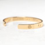 Cartier 18k Yellow Gold Open Love Cuff Bracelet