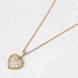 Van Cleef & Arpels 18k Yellow Gold 0.75ct Diamond Heart Necklace