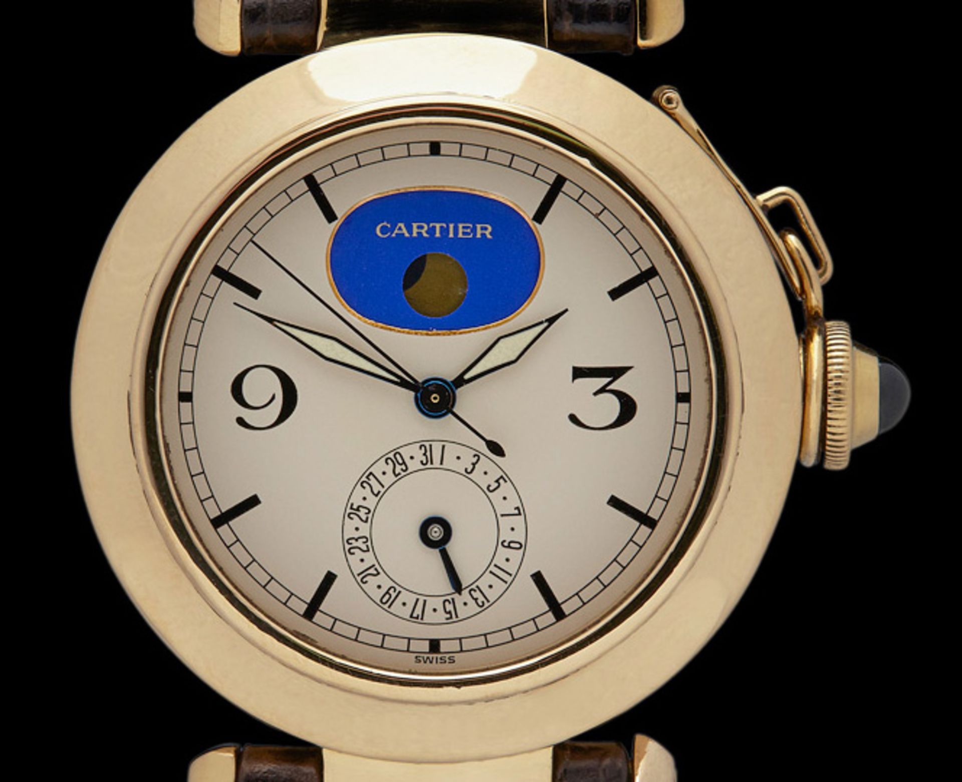 Cartier Pasha 38mm 18K Yellow Gold Calender Moonphase NON WORKING CONDITION - Image 4 of 9