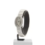 Cartier Baignoire Mini Original Diamond Bezel 18mm 18k White Gold 2369