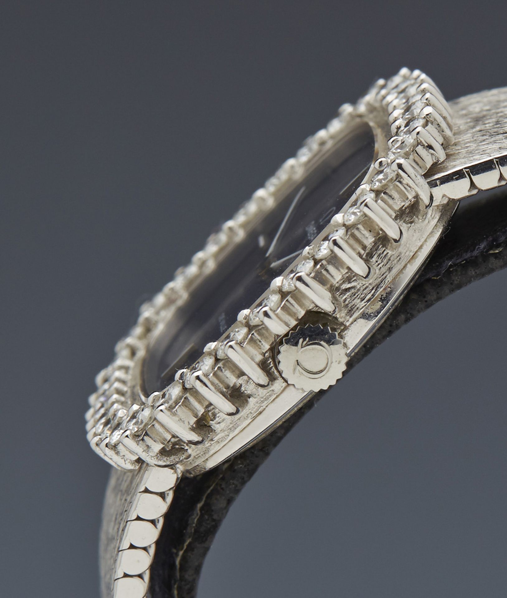 Omega De Ville Vintage 18k White Gold Diamonds Ladies - Image 5 of 9