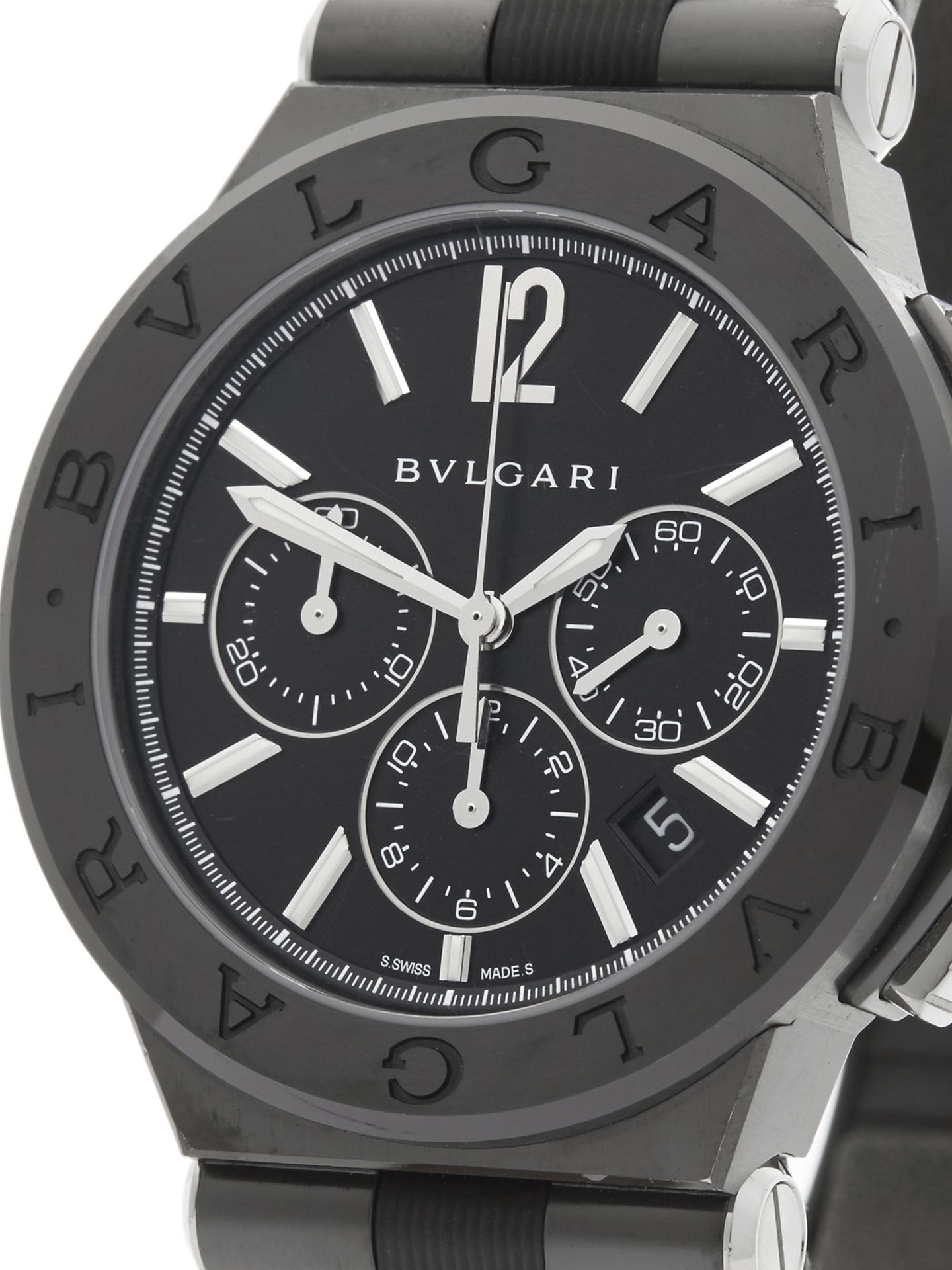 Bulgari Diagono Chronograph 42mm PVD Coated Stainless Steel DG 42BBSCVDCH - Image 3 of 9