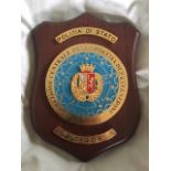 Italian central police investigation wood plaque