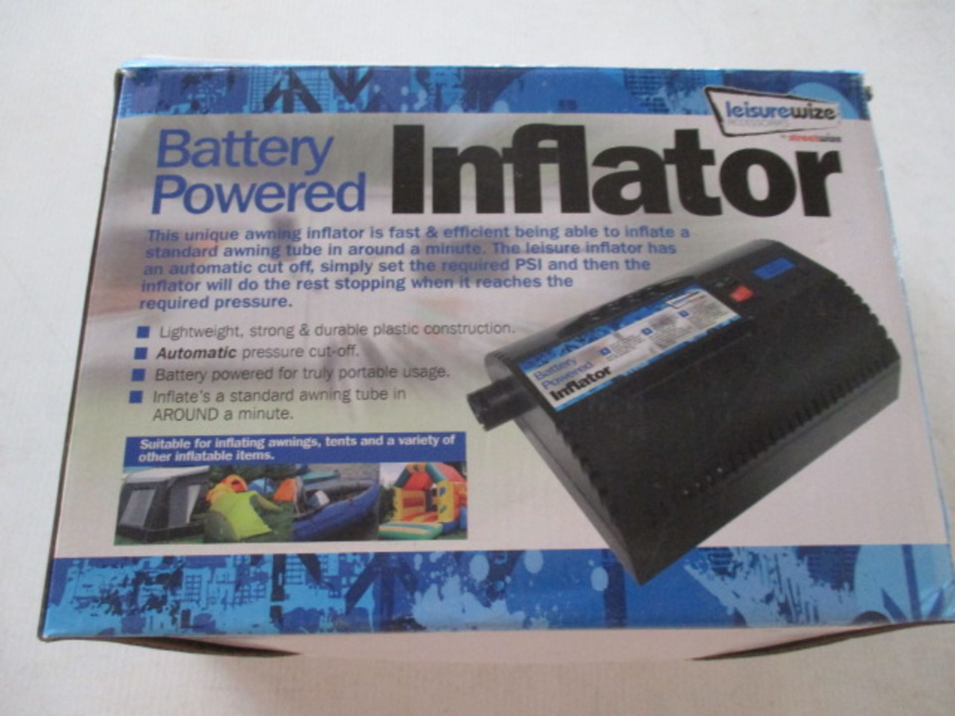 Sealed Battery Inflator unused boxed rrp £69.99.