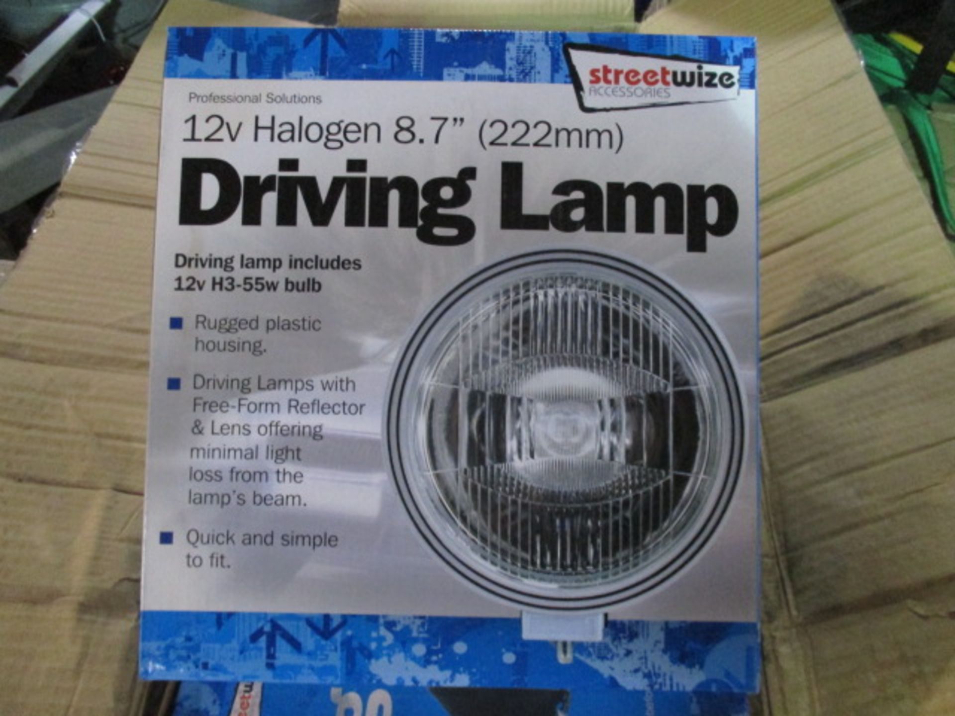 Boxed unused 12 volt halogen driving lamp RRP £24.99