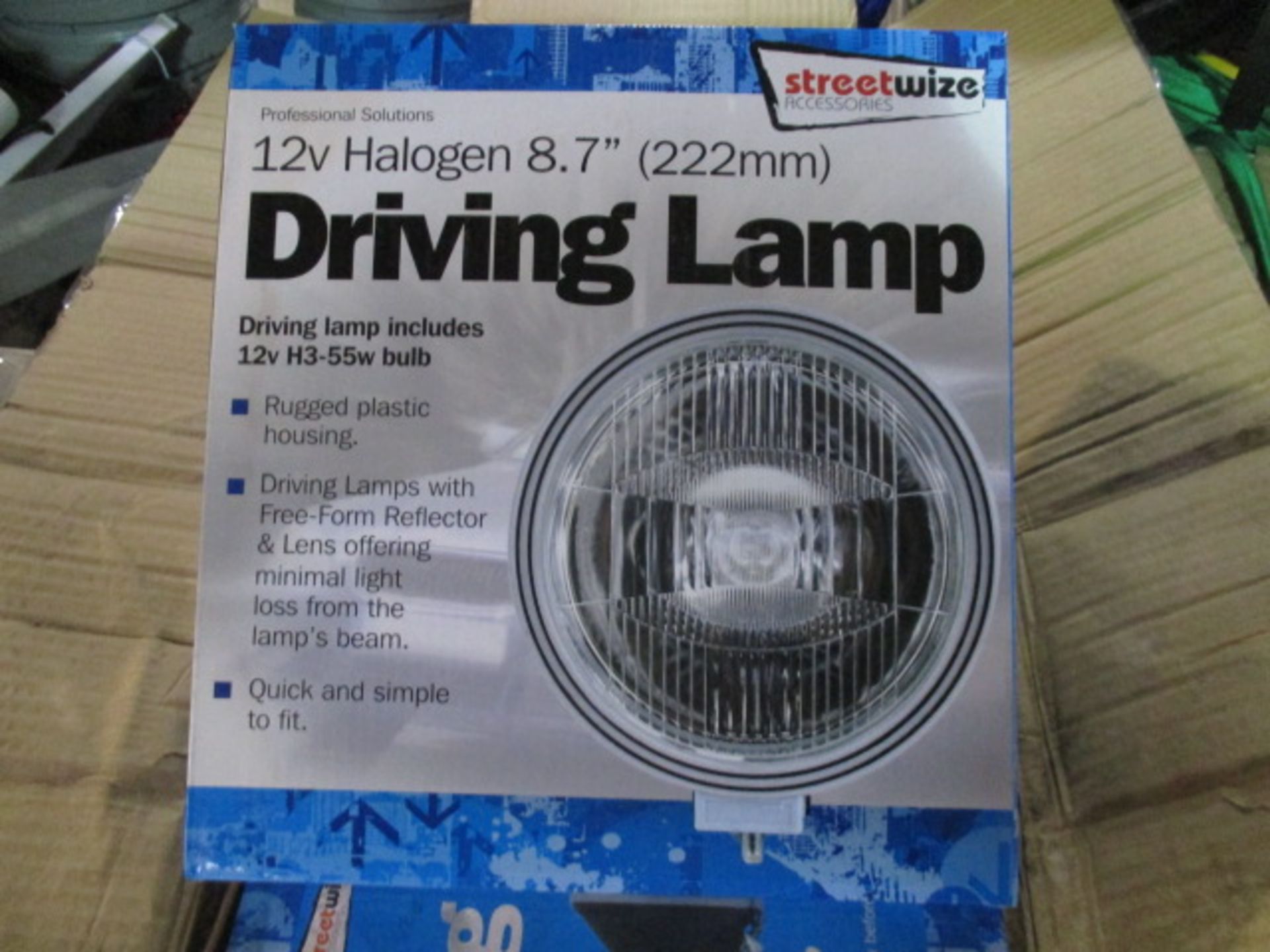 Boxed unused 12 volt halogen driving lamp RRP £24.99