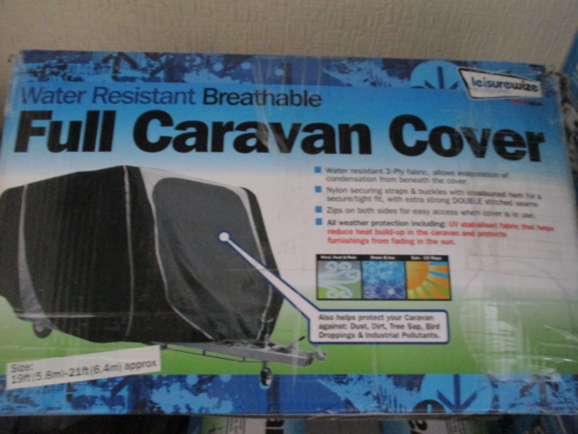 Full caravan cover size appx 19 - 21 ft boxed rrp £119.99