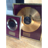 Rod Stewart, Gold & Silver Music Industry Award Discs Vintage 1970's with Signed Letters