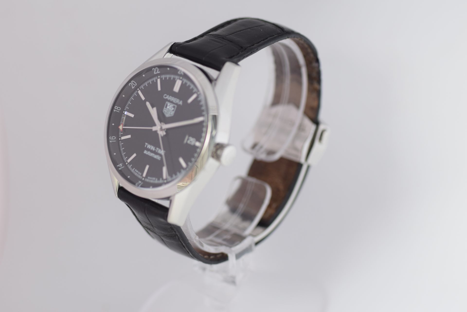 TAG HEUER CARRERA TWIN TIME WATCH WV2115 with warranty card - Image 2 of 10