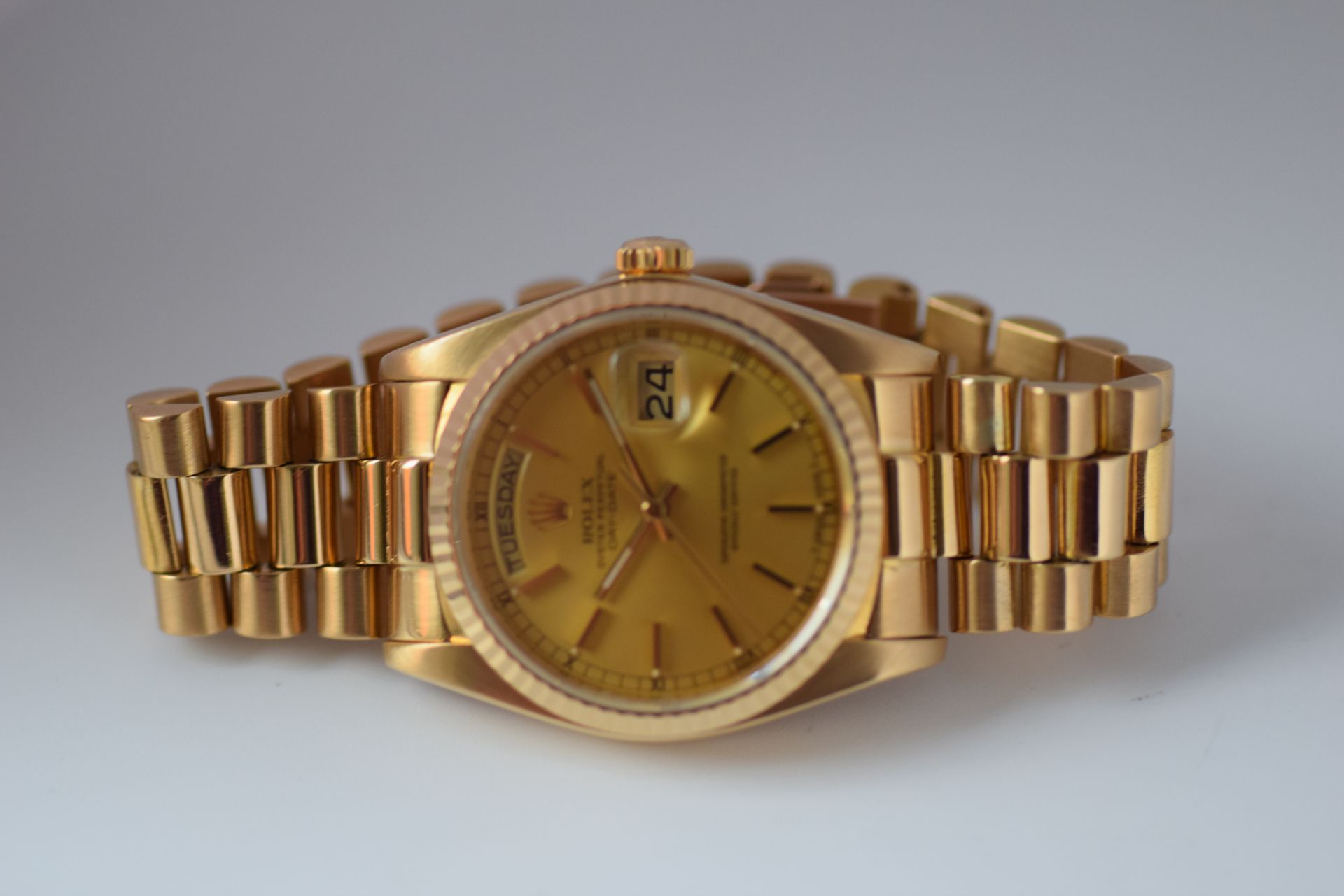 Rolex day date 18038 president 18ct solid gold - Image 9 of 10