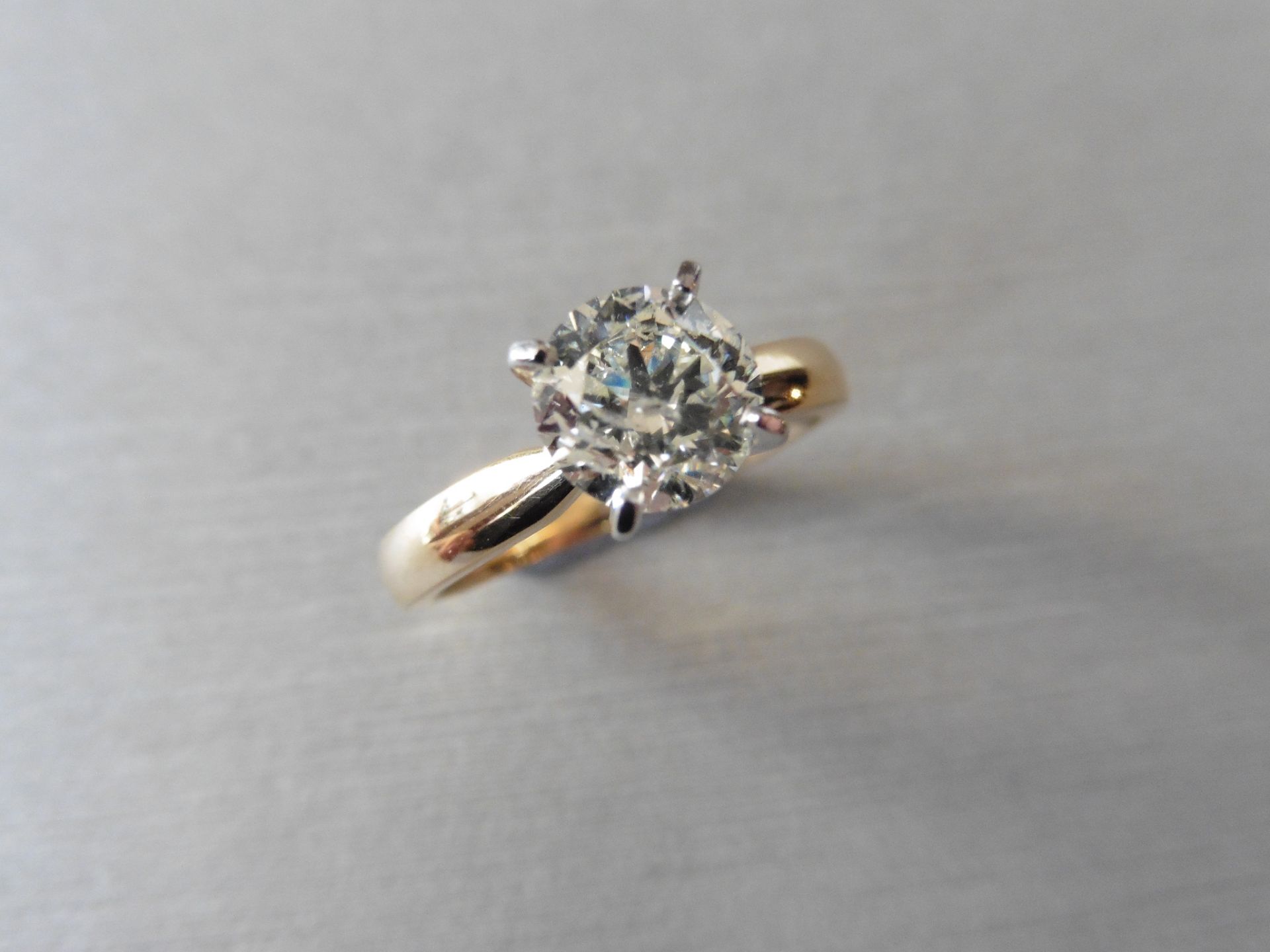 1.07ct Diamond solitaire ring with a brilliant cut diamond, H colour and Si1 clarity. Set in 18ct