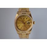 Rolex day date 18038 president 18ct solid gold