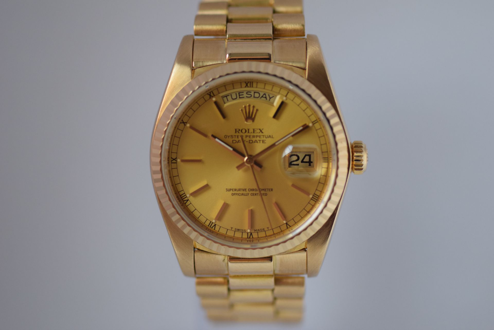 Rolex day date 18038 president 18ct solid gold