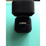 Tiffany & Co Rare Channel Set, Diamond Baguette Platinum Ring with Box & Original Receipt