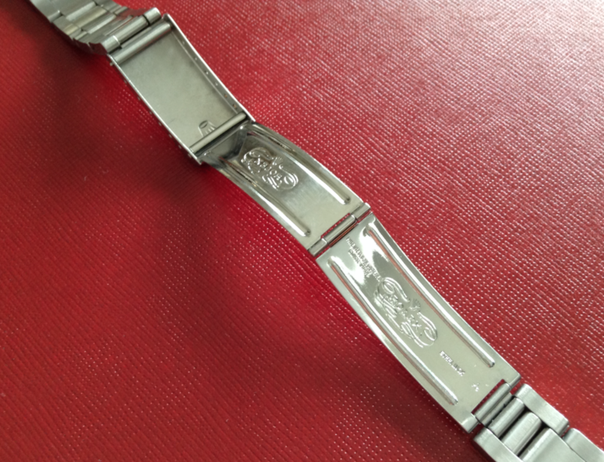 Rolex rare stainless steel oyster bracelet & clasp vintage 1970s 17mm No watch - Image 2 of 3