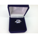 Tanzanite and diamond 9ct white gold Ring brand new in box