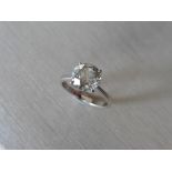 2.52ct diamond solitaire ring with a single brilliant cut diamond. L colour and si1 clarity. Set
