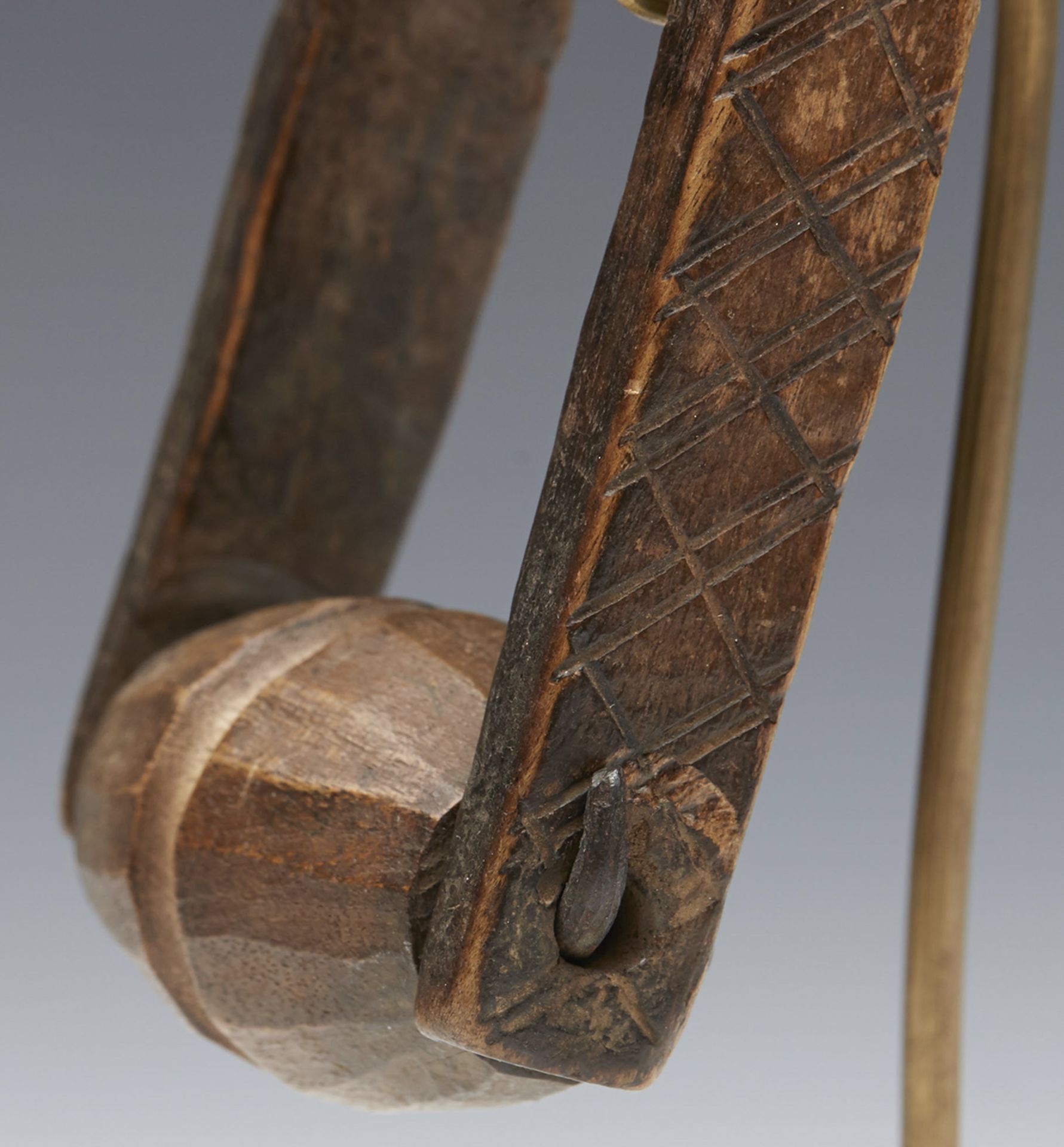 African Figural Baule Heddle Pulley Early 20Th C. - Bild 4 aus 6