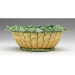 Antique Minton Majolica Corn And Leaf Moulded Bowl 1863
