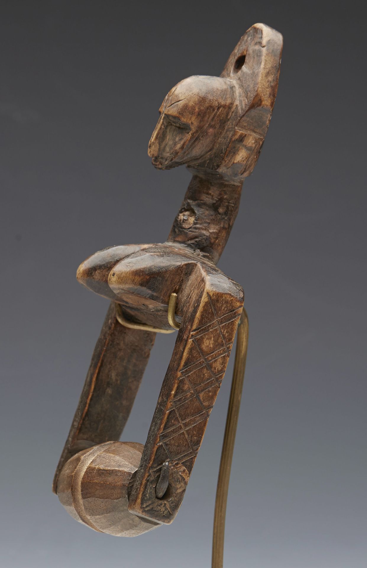 African Figural Baule Heddle Pulley Early 20Th C. - Bild 3 aus 6