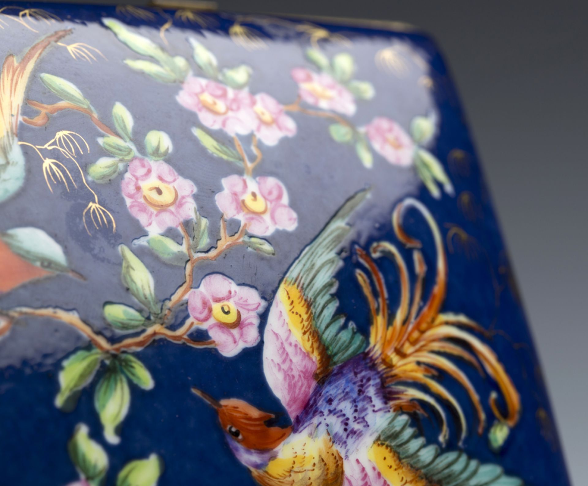 Antique Paris Design Limoges Lidded Casket With Birds Late 19Th C. - Image 12 of 19